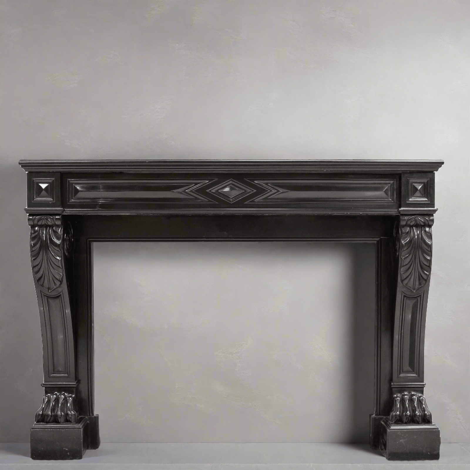 Antique Black Belgian Marble Napoleon III Style Fire Surround | The Architectural Forum