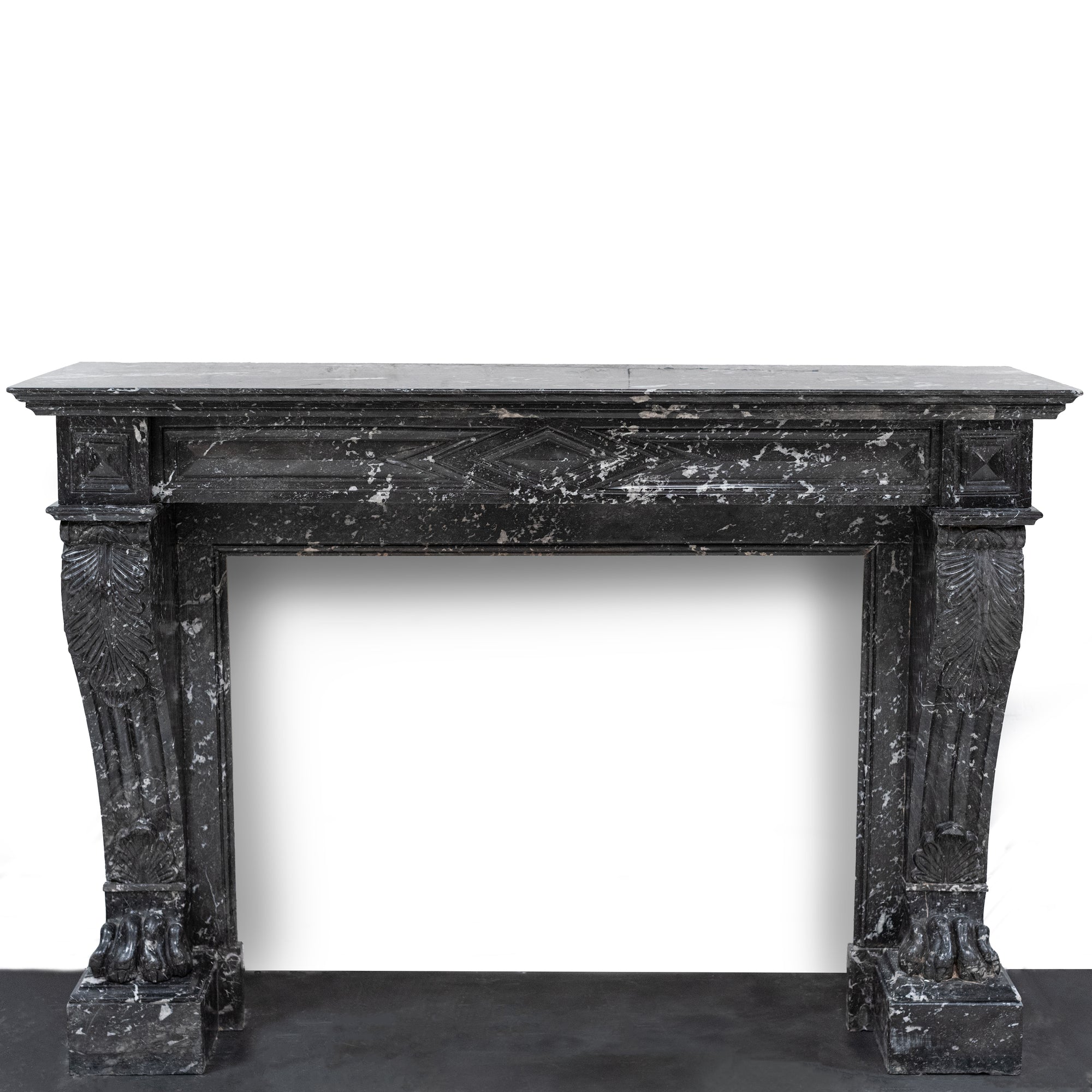 Antique Black St Anne's Marble Napoleon III Style Fire Surround | The Architectural Forum