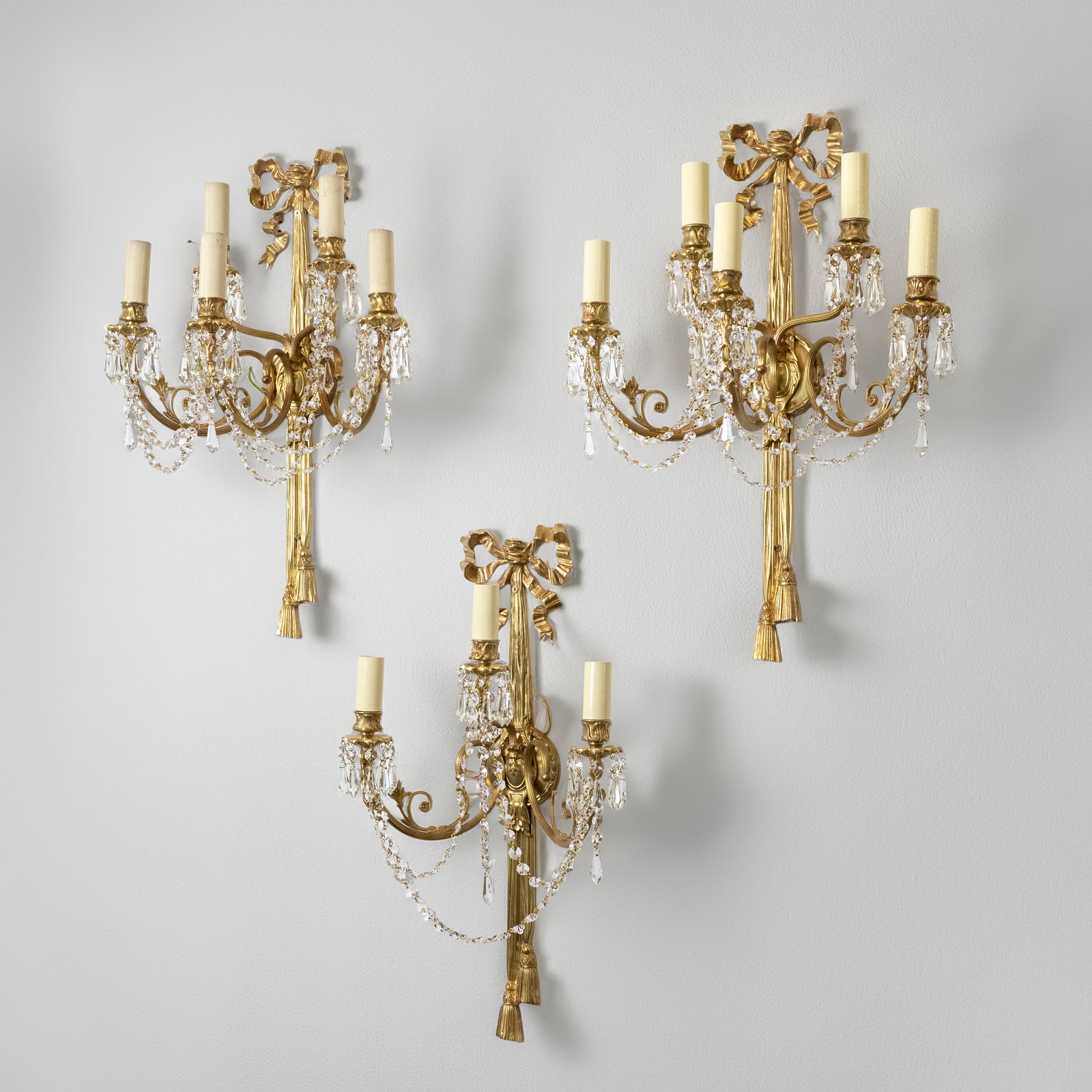 Antique French Rococo Style Brass Wall Sconces | The Architectural Forum
