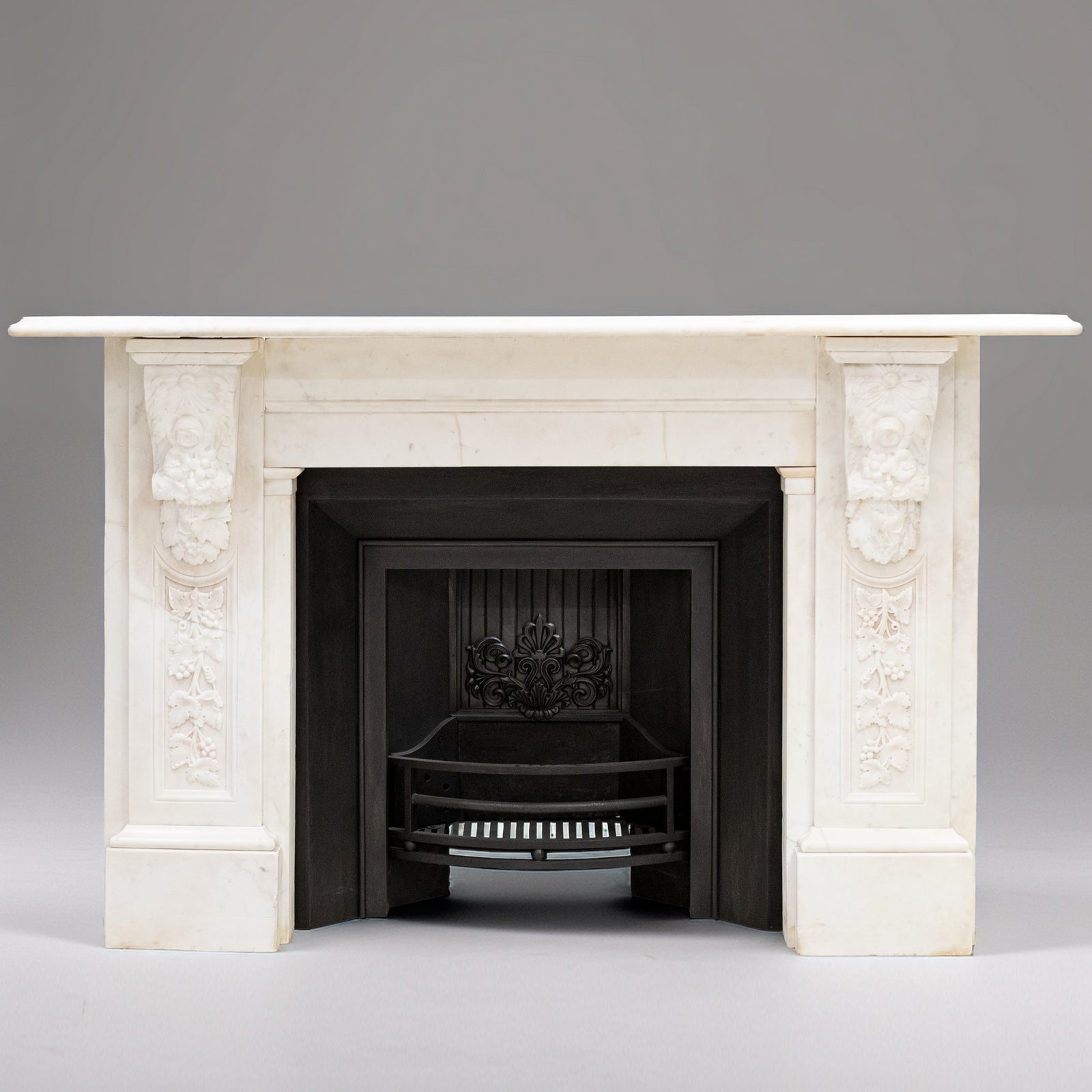 Imposing Victorian Statuary Marble Carved Corbel Chimneypiece | The Architectural Forum