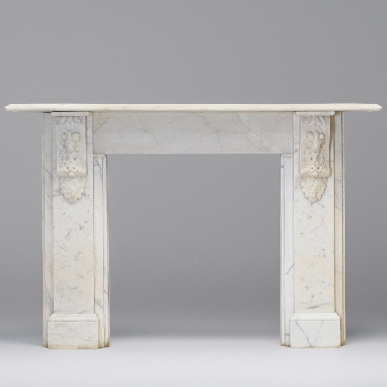 Antique Victorian Marble Surround with Ornate Carved Corbels | The Architectural Forum