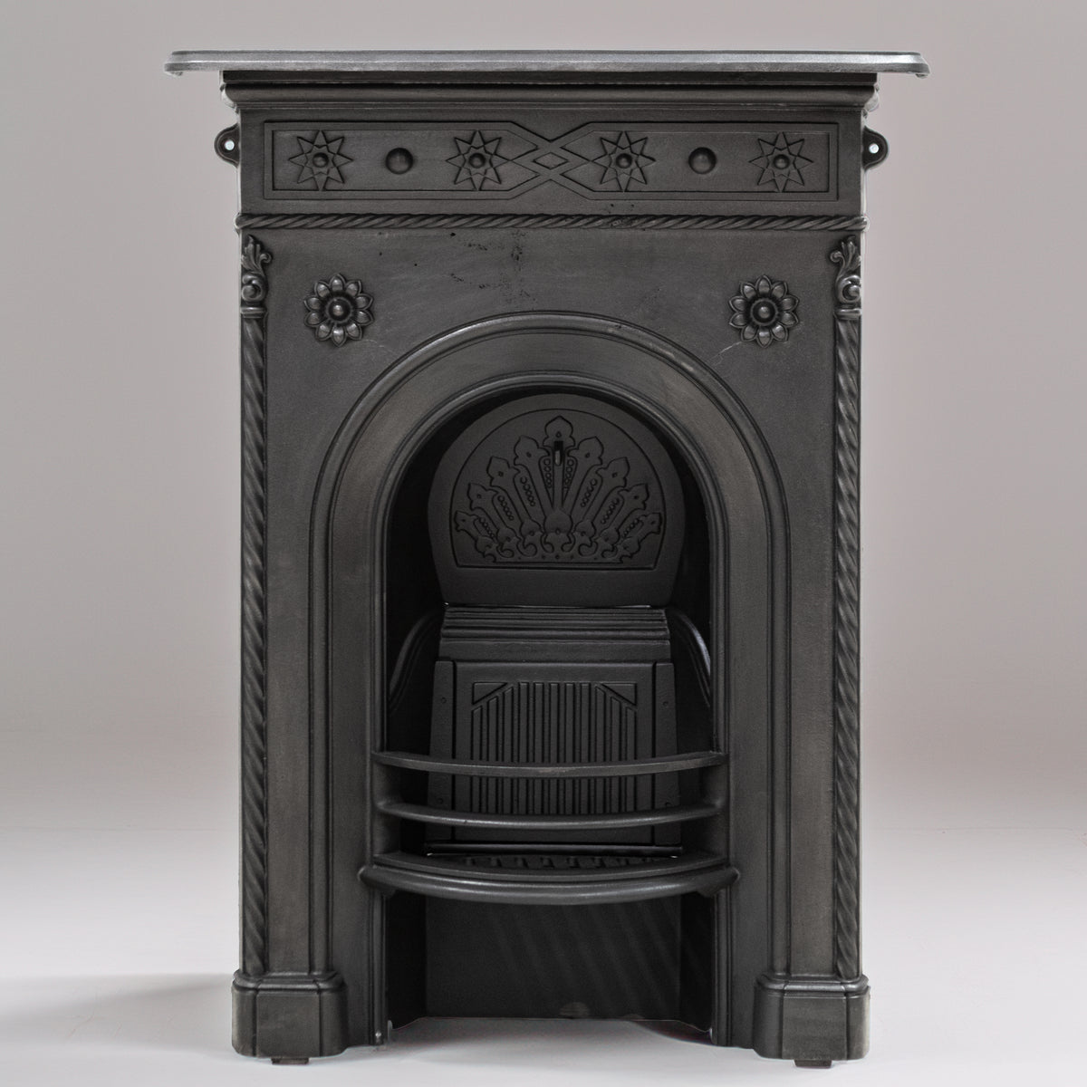 Antique Early Victorian Cast Iron Combination Fireplace