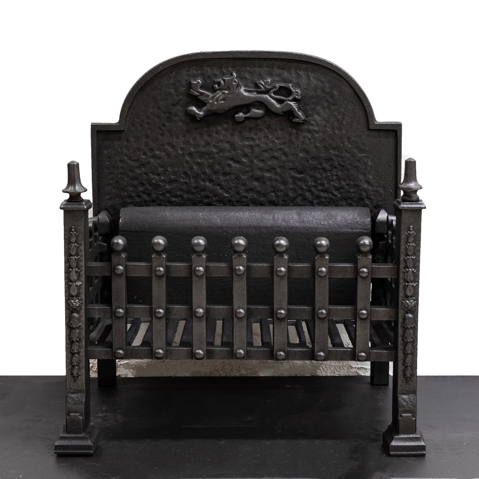 Reclaimed Cast Iron Fire Basket with Griffin | The Architectural Forum