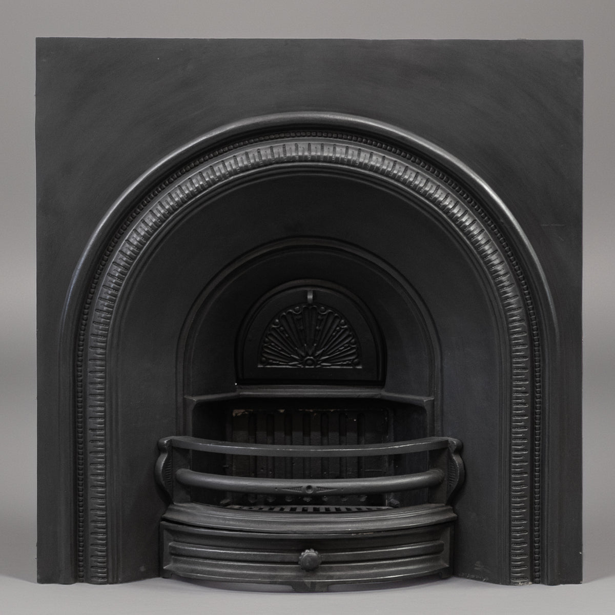 Antique Victorian Cast Iron Arched Fireplace Insert