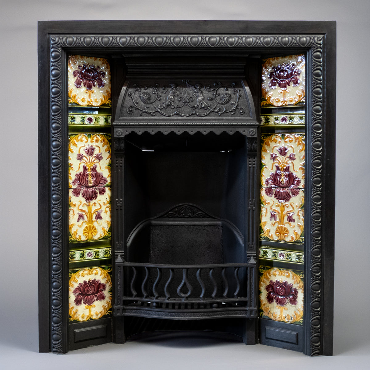 Antique Victorian Fireplace Insert with Original Tiles | The Architectural Forum