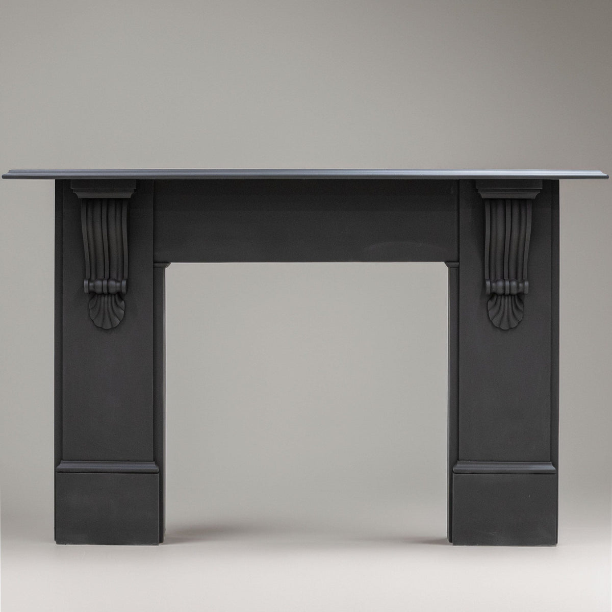 Monumental Antique Victorian Slate Fireplace Surround With Corbels | The Architectural Forum