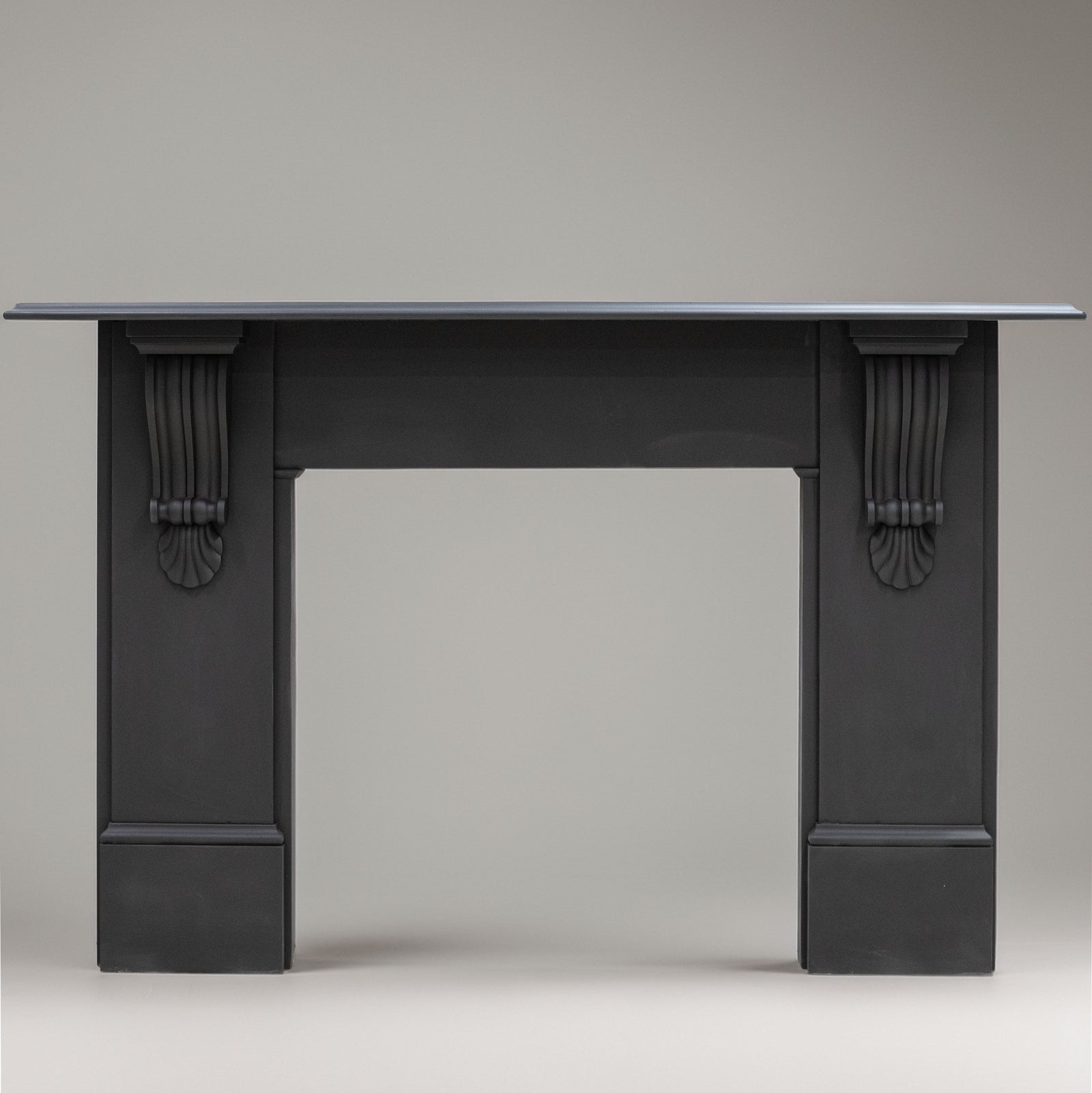 Monumental Antique Victorian Slate Fireplace Surround With Corbels | The Architectural Forum