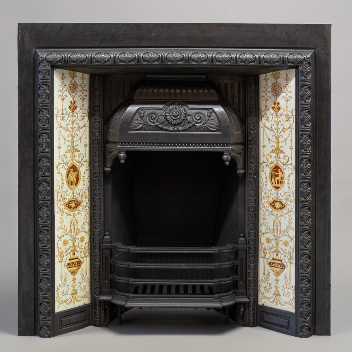 Antique Victorian Tiled Fireplace Insert