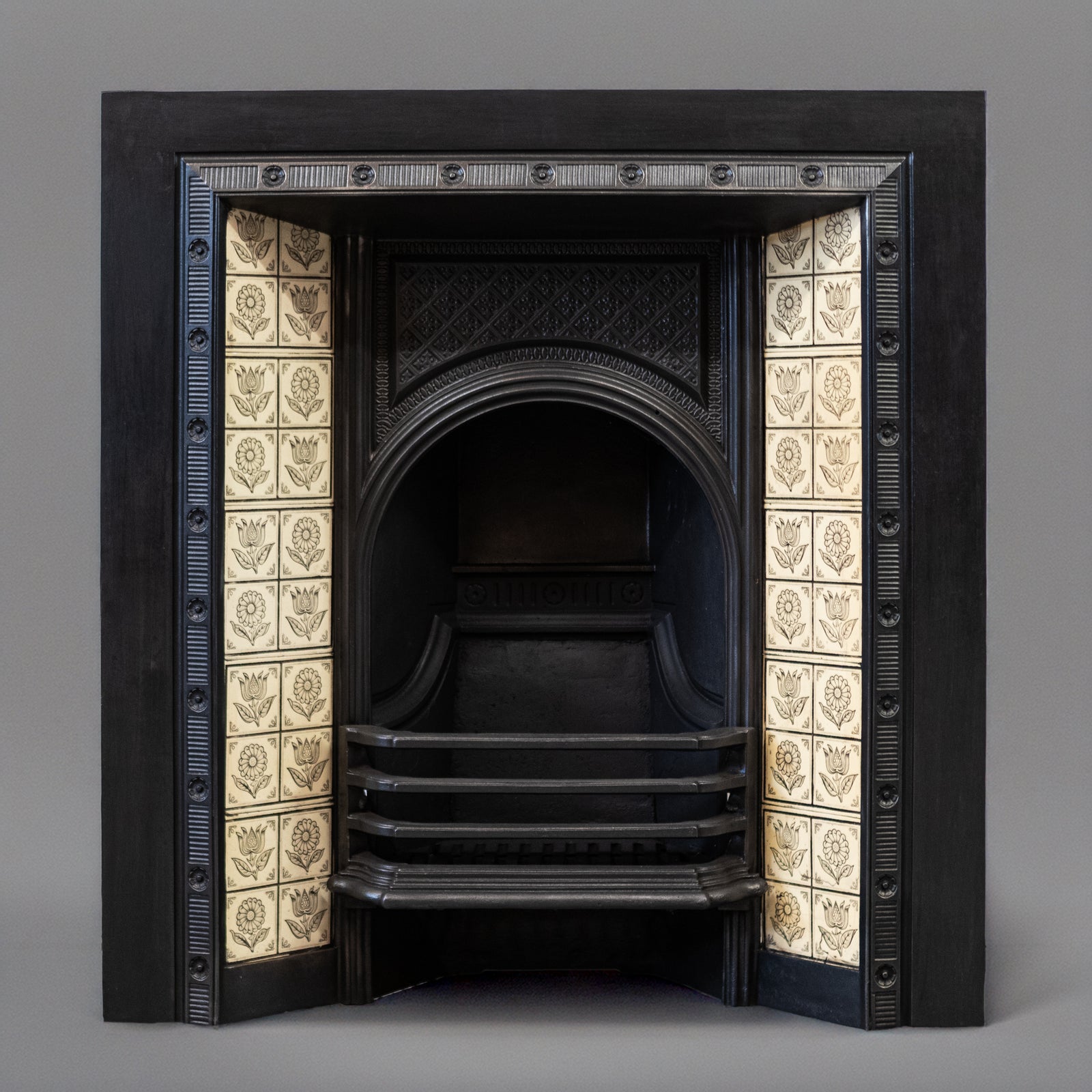 Antique Victorian Cast Iron Fireplace with Tiles | The Architectural Forum