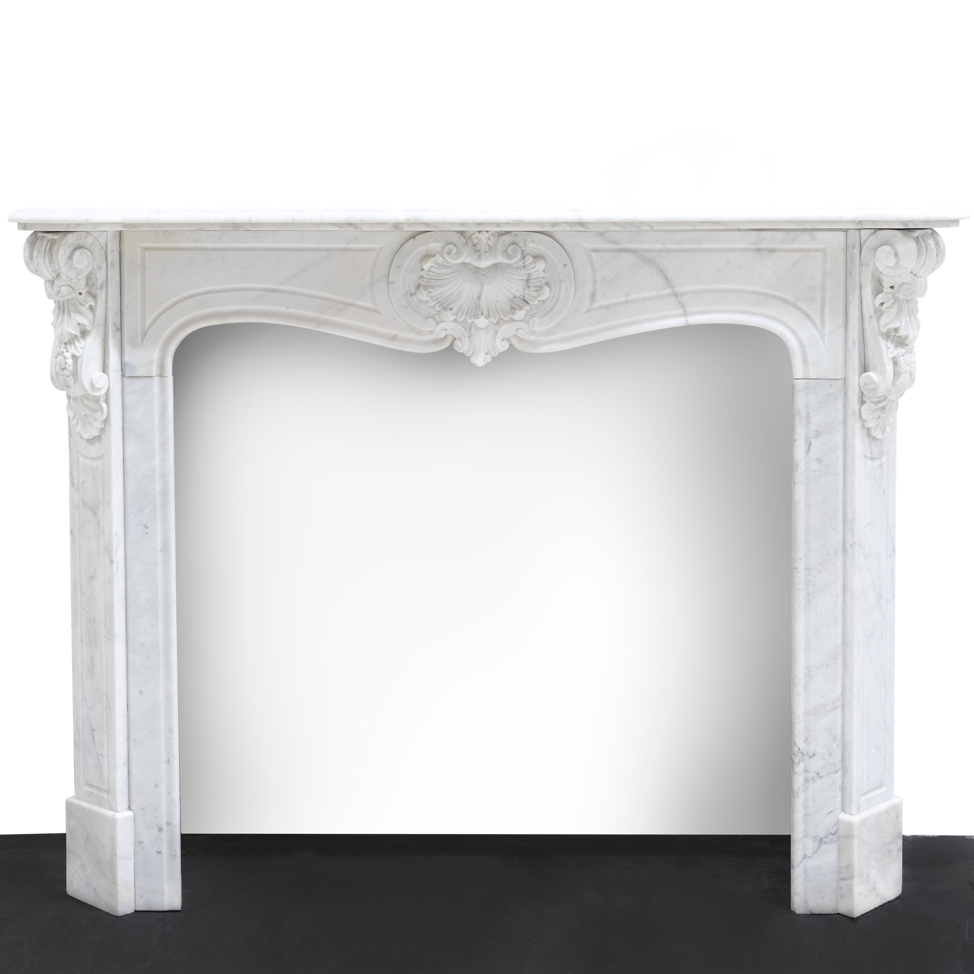 Antique Louis XV French Style Carrara Marble Fireplace | The Architectural Forum