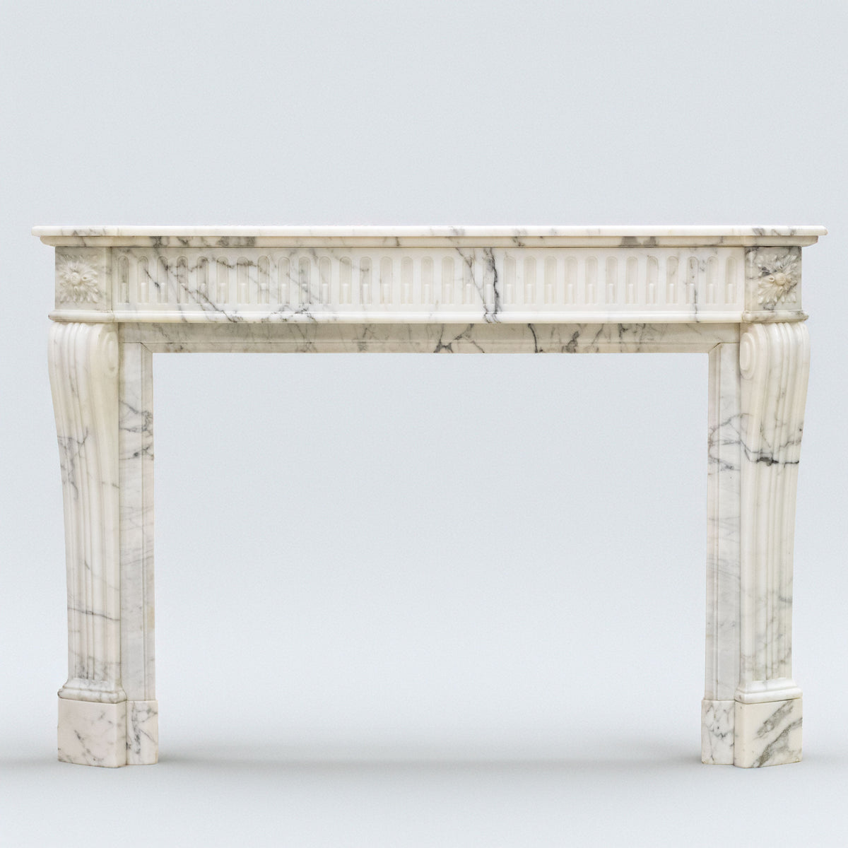 Antique 19th Century Arabescato Marble Louis XVI Style Fireplace Surround | The Architectural Forum