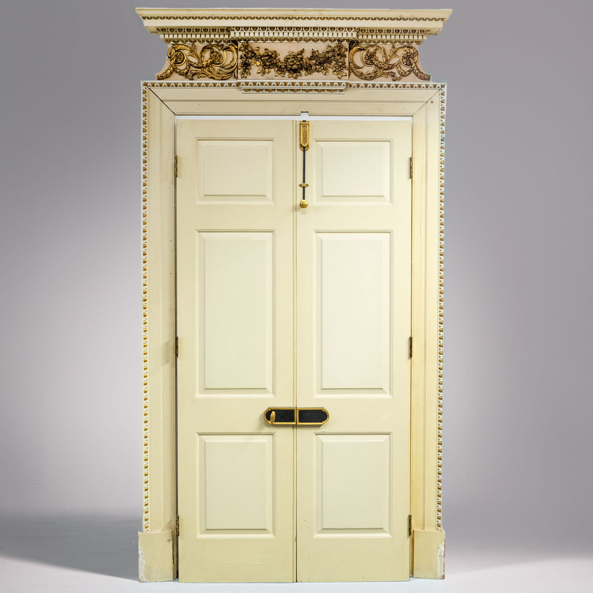 Impressive Set of 3 Double Doors with Early 19th Century Pediments | Regency Overdoors