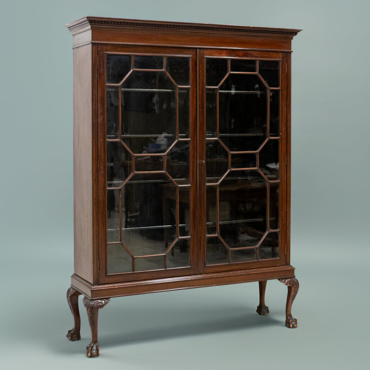 Antique Mahogany Display Cabinet with | The Architectural Forum