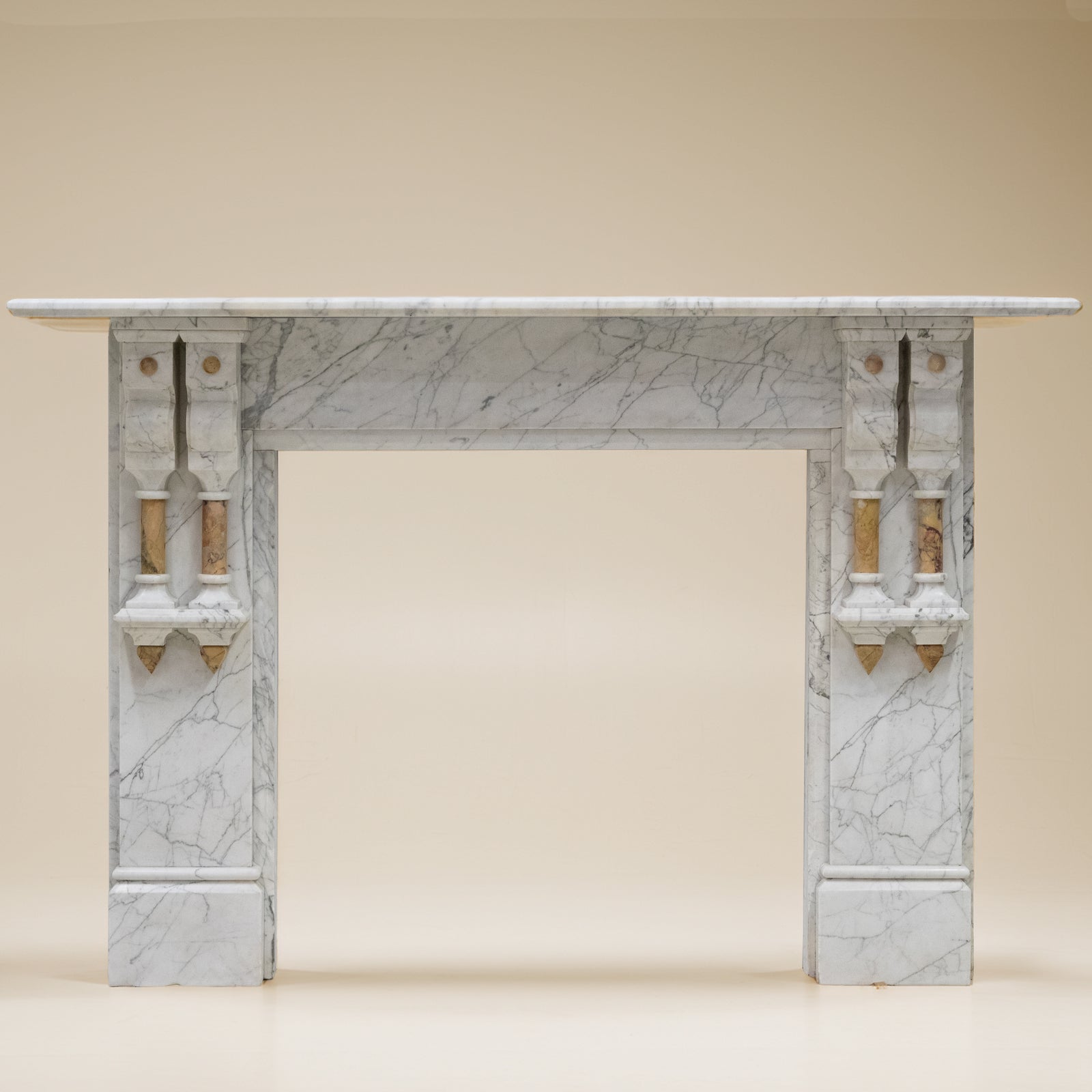 Antique Fireplace Surround With Sienna Marble Columns | The Architectural Forum