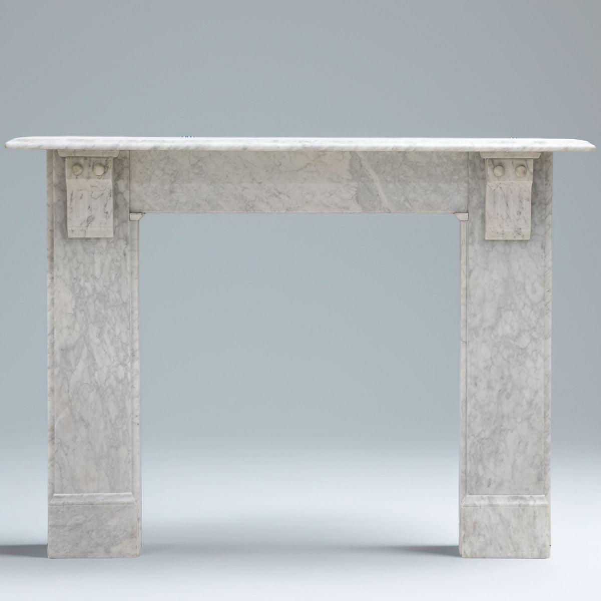 Antique Victorian Carrara Marble Fireplace Surround with Corbels | The Architectural Forum