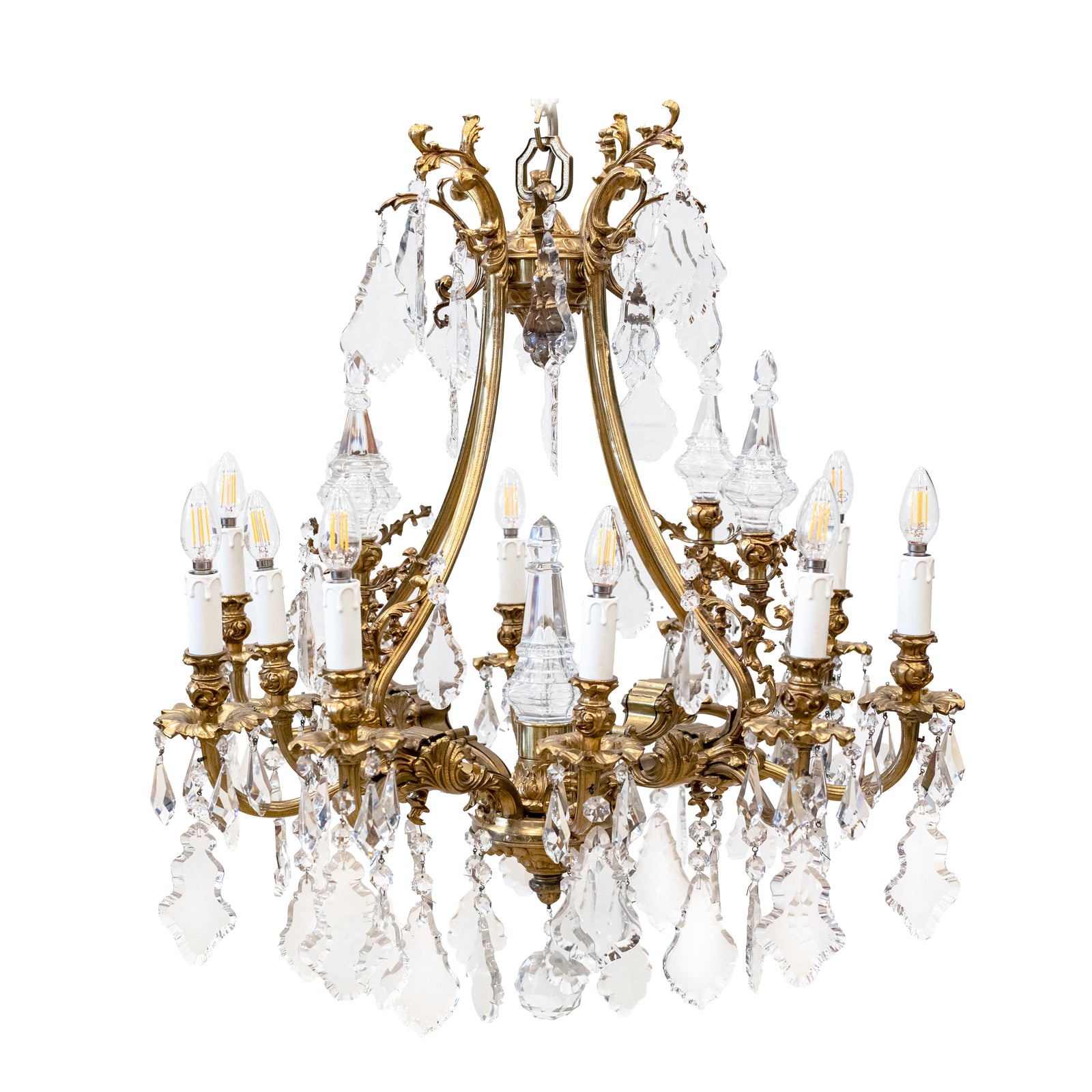 Reclaimed Continental Gilded Brass Chandelier | The Architectural Forum