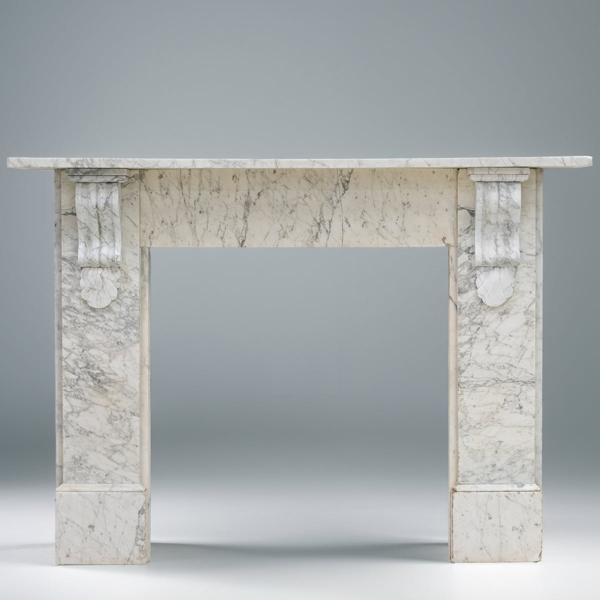 Large Antique Victorian Pencilvein Marble Corbel Fireplace Surround | The Architectural Forum