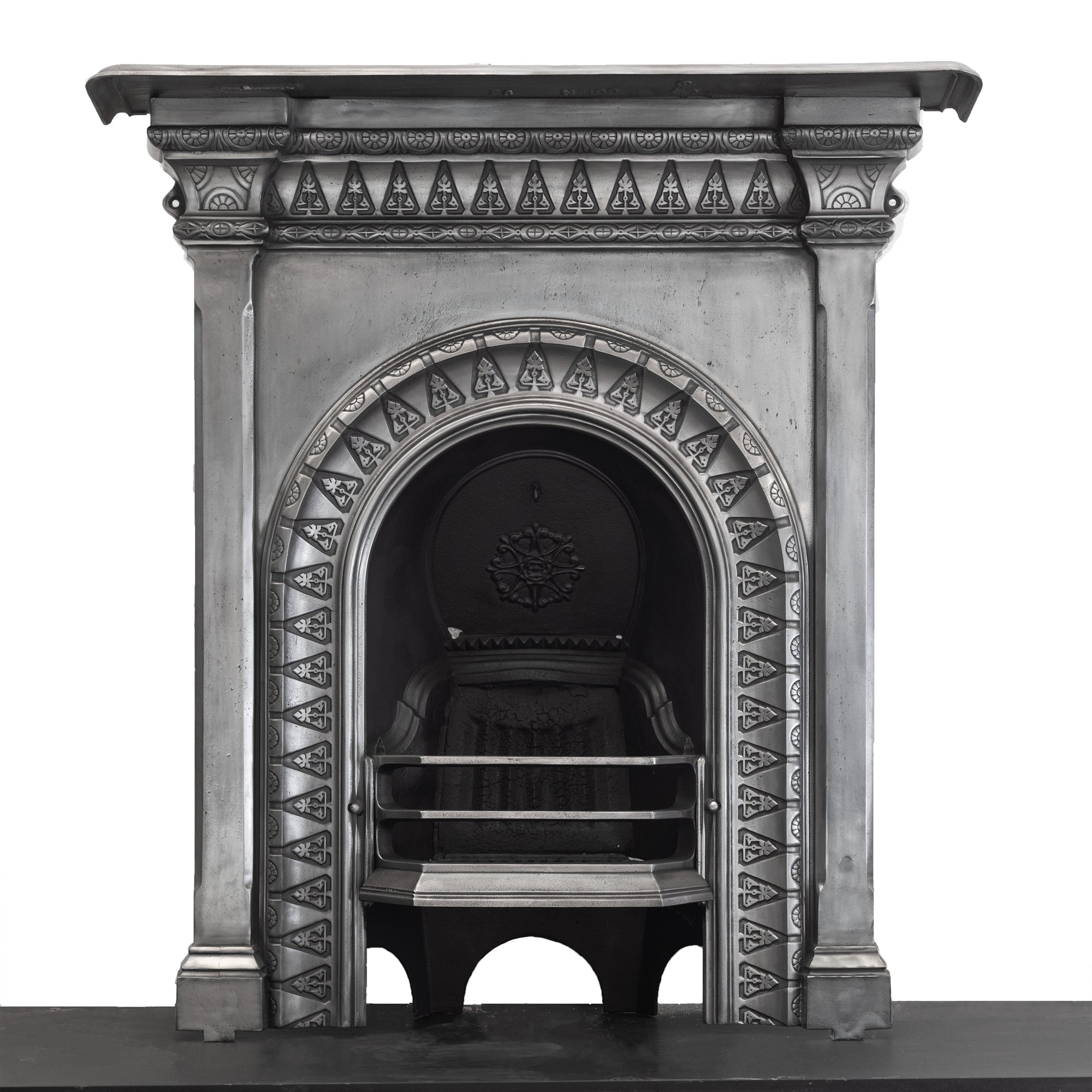 Antique Polished Cast Iron Combination Fireplace | The Architectural Forum