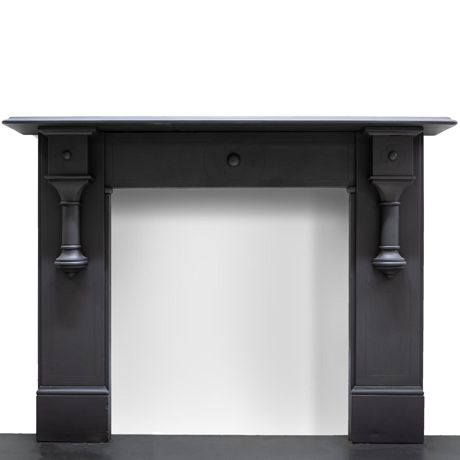 Large Antique Victorian Slate Fireplace Surround With Corbels | The Architectural Forum