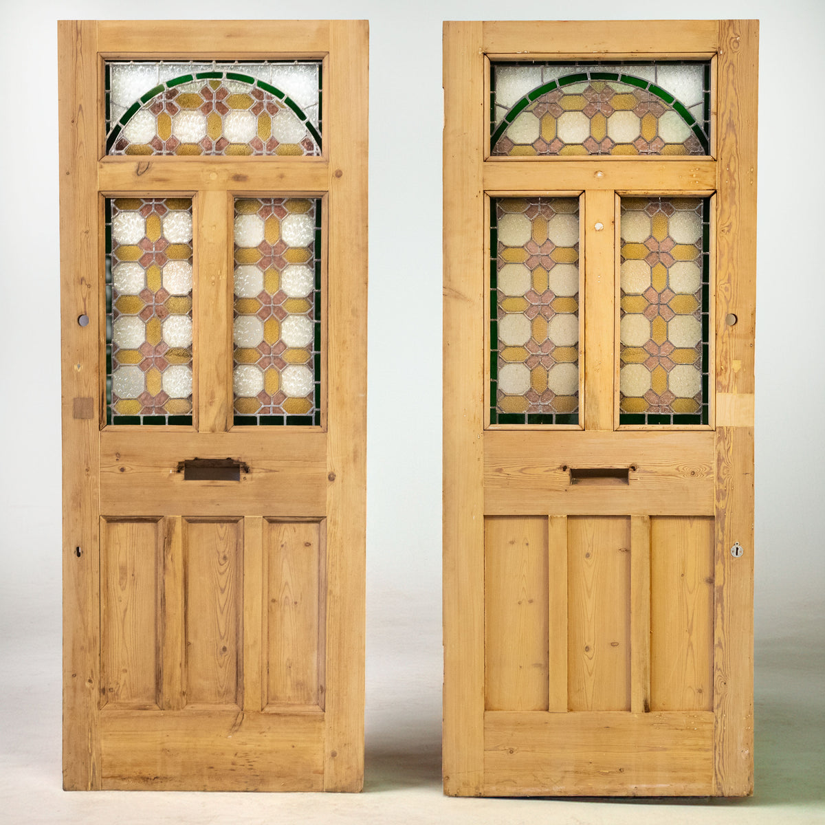 Antique Stained Glass Door - 203cm x 80cm | The Architectural Forum