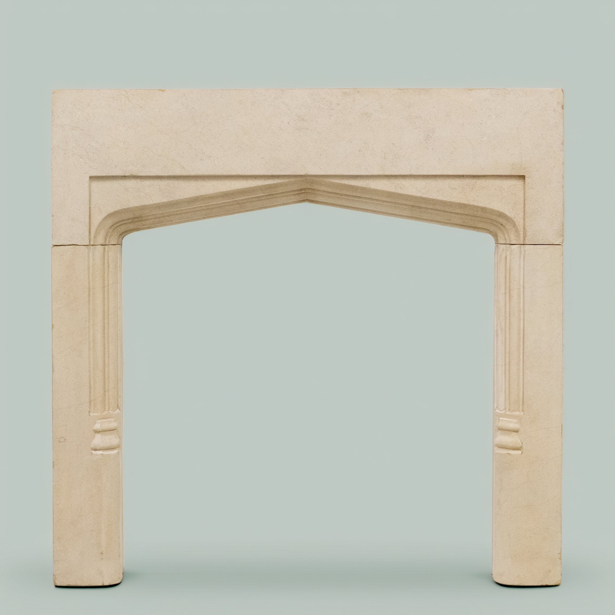 Antique Gothic Revival Bath Stone Fireplace Surround | The Architectural Forum