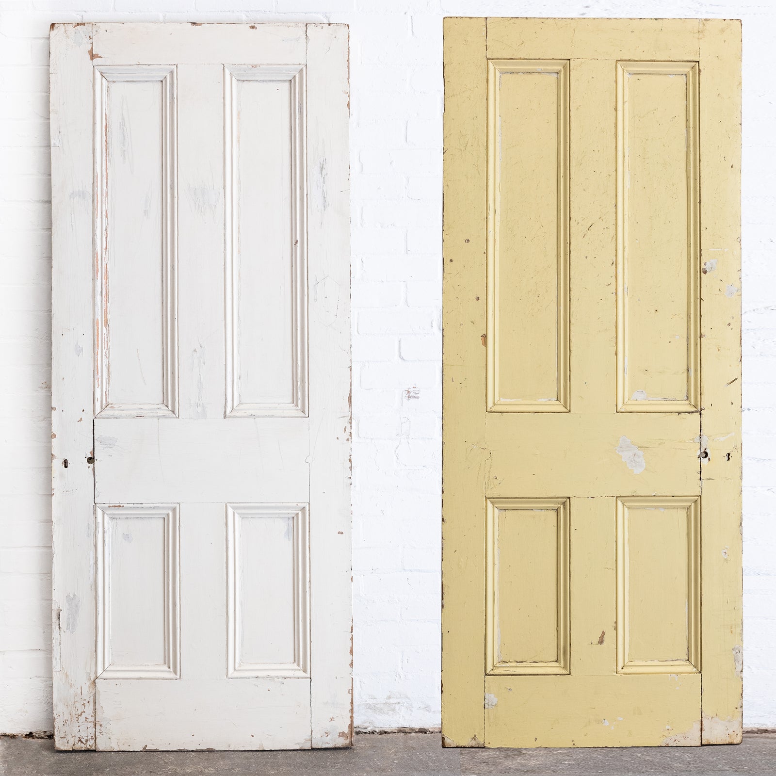 Antique Reclaimed Victorian 4 Panel Door - 199.5cm x 81cm | The Architectural Forum