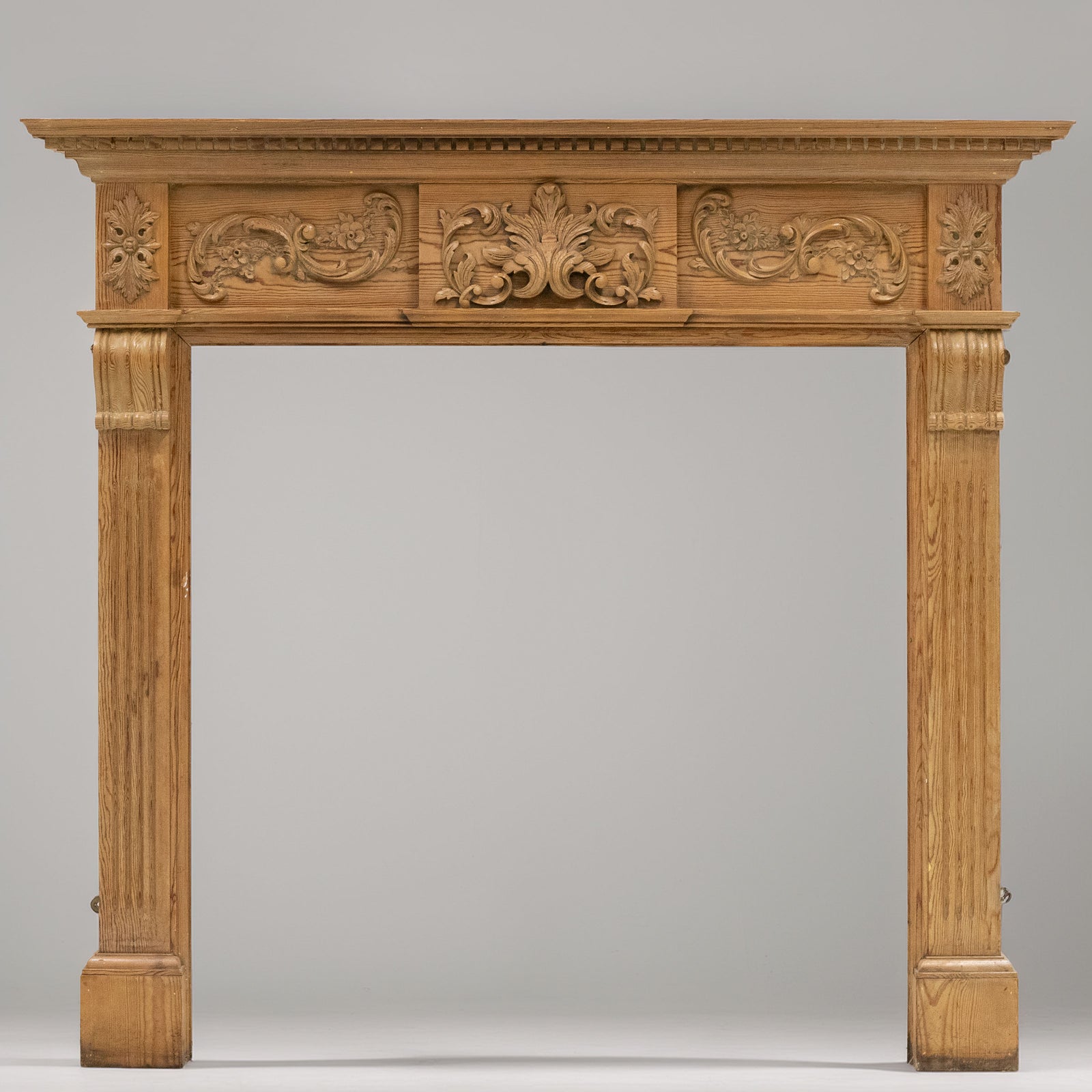 Antique Pine Wooden Fireplace Surround | The Architectural Forum