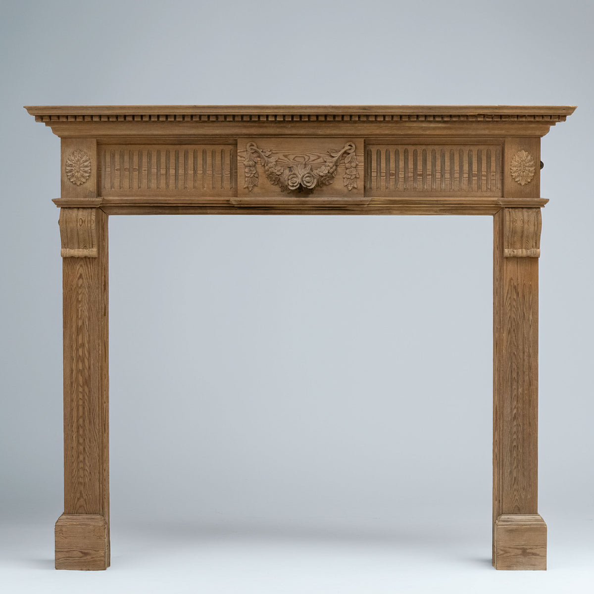 Reclaimed Richly Decorated Wooden Fireplace Surround | The Architectural Forum