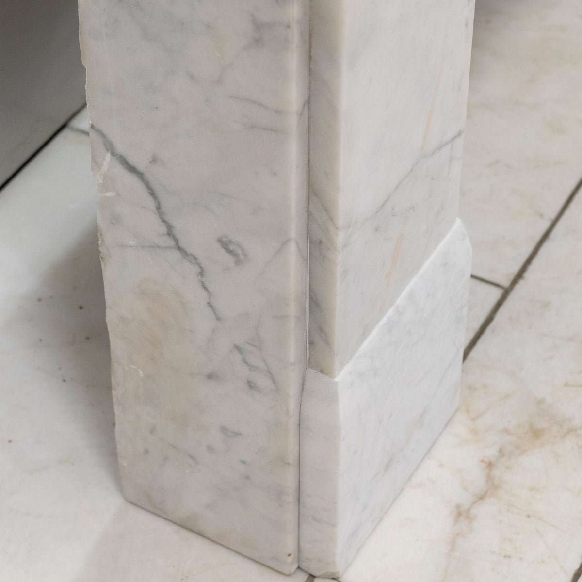 Antique Late Gerogian Early Victorian Carrara Marble Fireplace Surround | The Architectural Forum