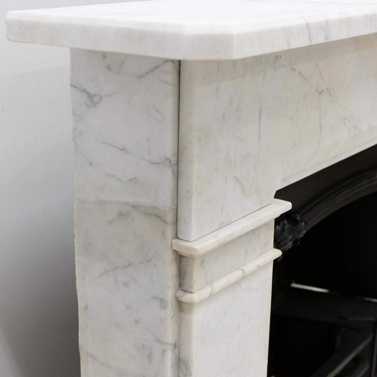 Antique Late Gerogian Early Victorian Carrara Marble Fireplace Surround | The Architectural Forum