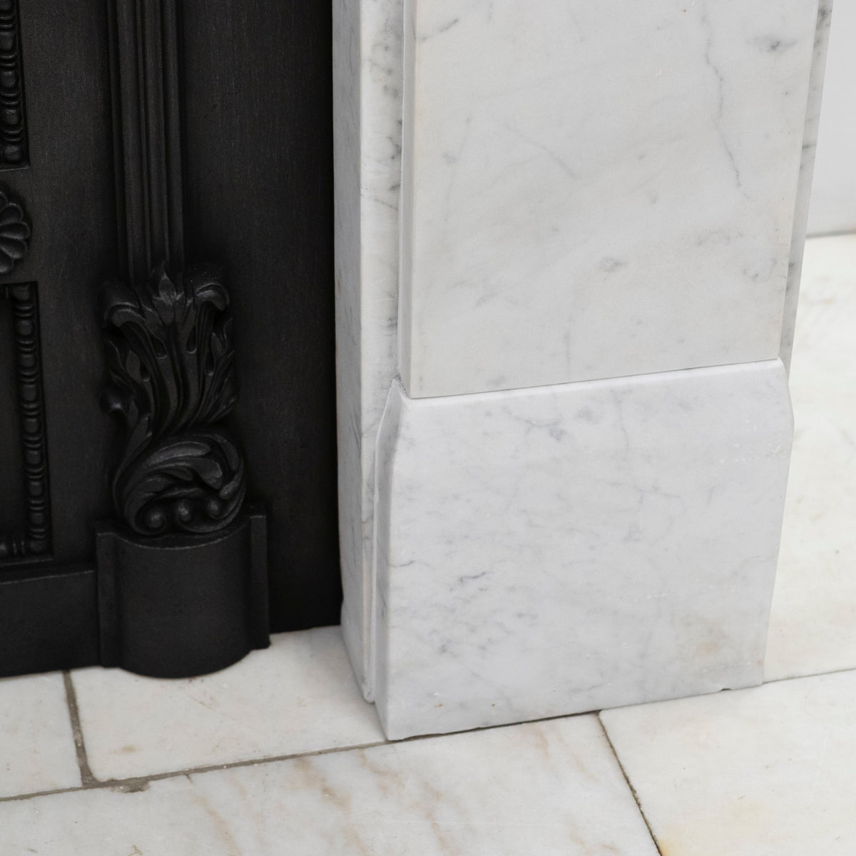 Antique Late Gerogian Early Victorian Carrara Marble Fireplace Surround | The Architectural Forum