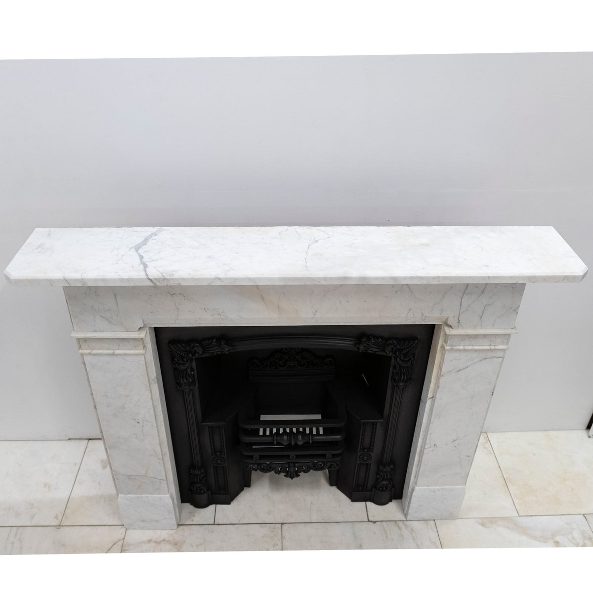 Antique Late Gerogian Early Victorian Carrara Marble Fireplace Surround | The Architectural Forum