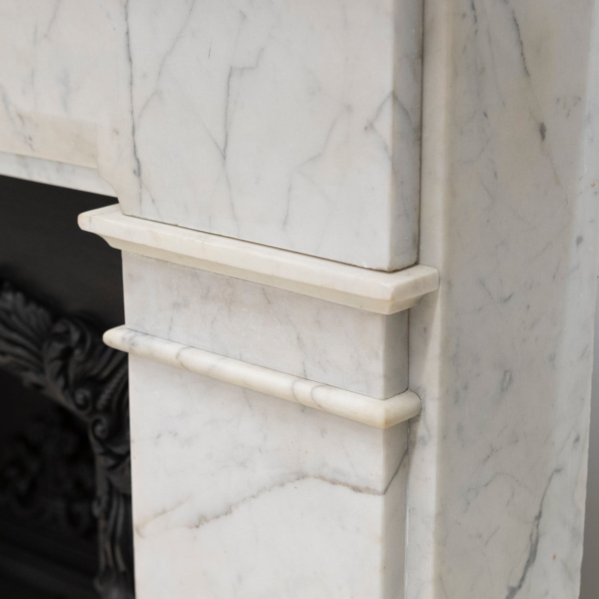 Antique Late Gerogian Early Victorian Carrara Marble Fireplace Surround | The Architectural Forum