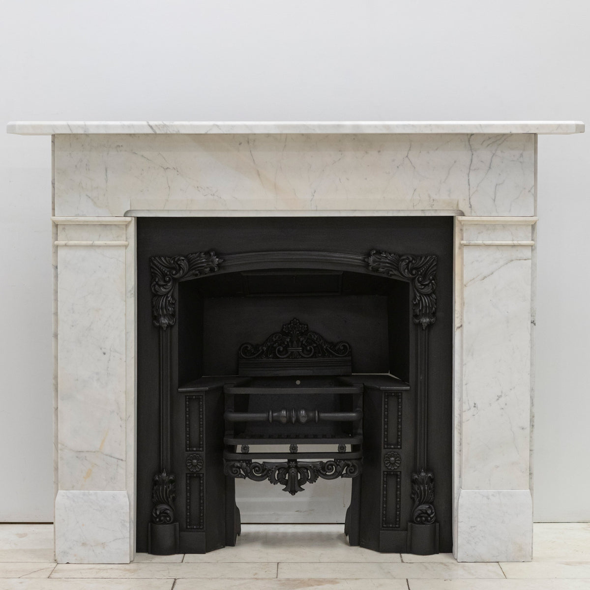 Antique Late Gerogian Early Victorian Carrara Marble Fireplace Surround | The Architectural Forum