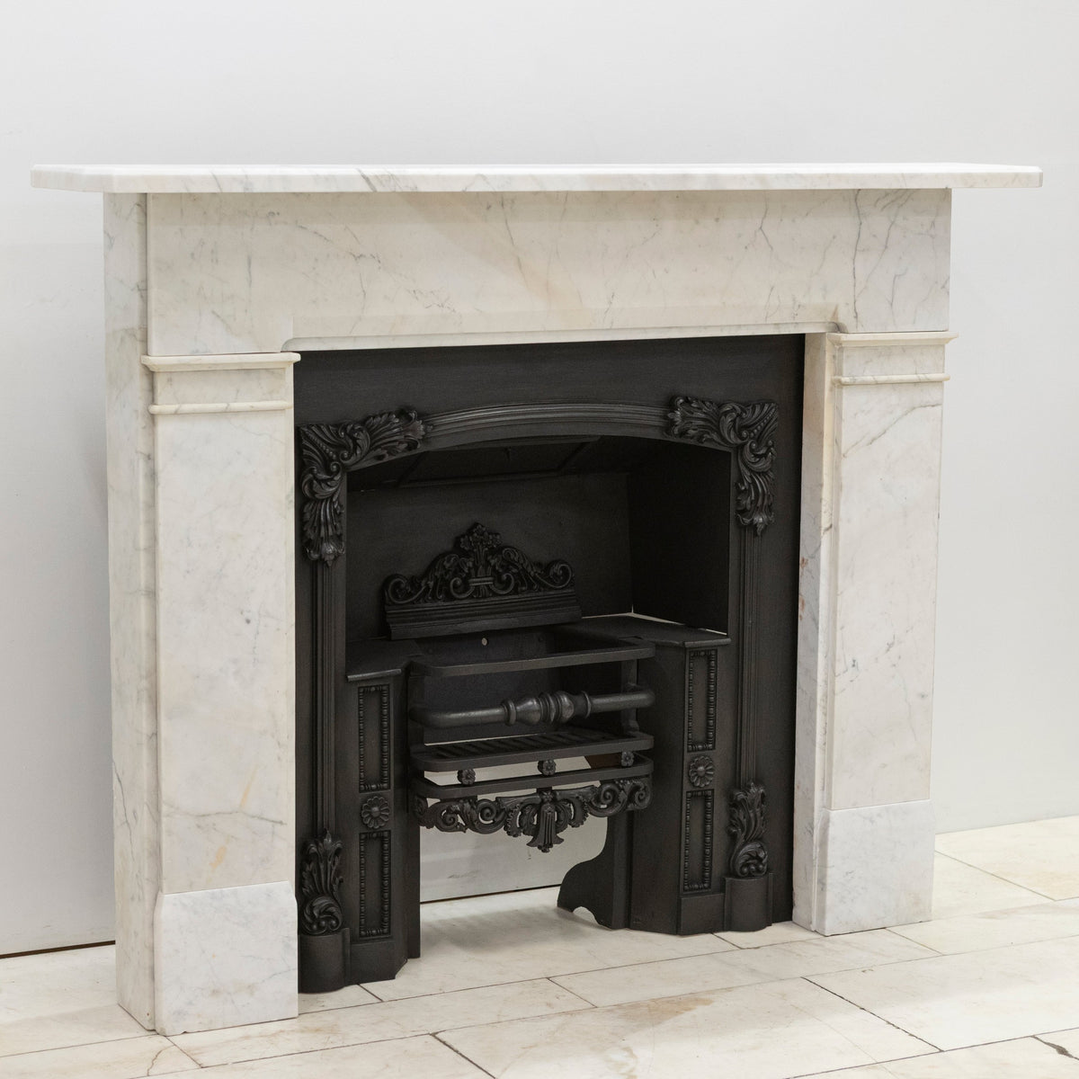 Antique Late Gerogian Early Victorian Carrara Marble Fireplace Surround | The Architectural Forum