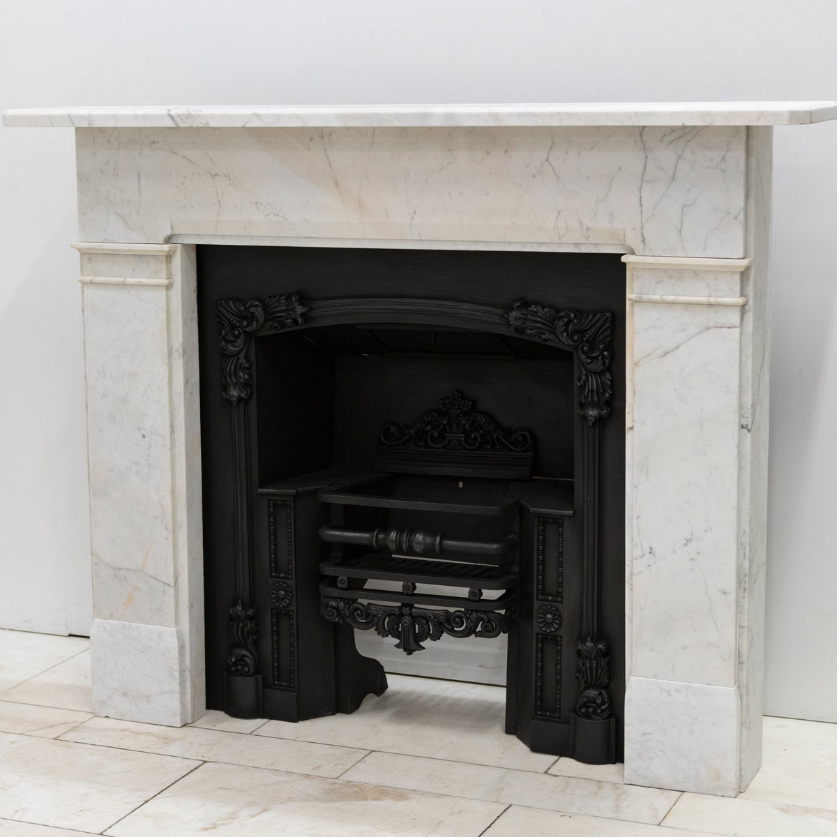 Antique Late Gerogian Early Victorian Carrara Marble Fireplace Surround | The Architectural Forum