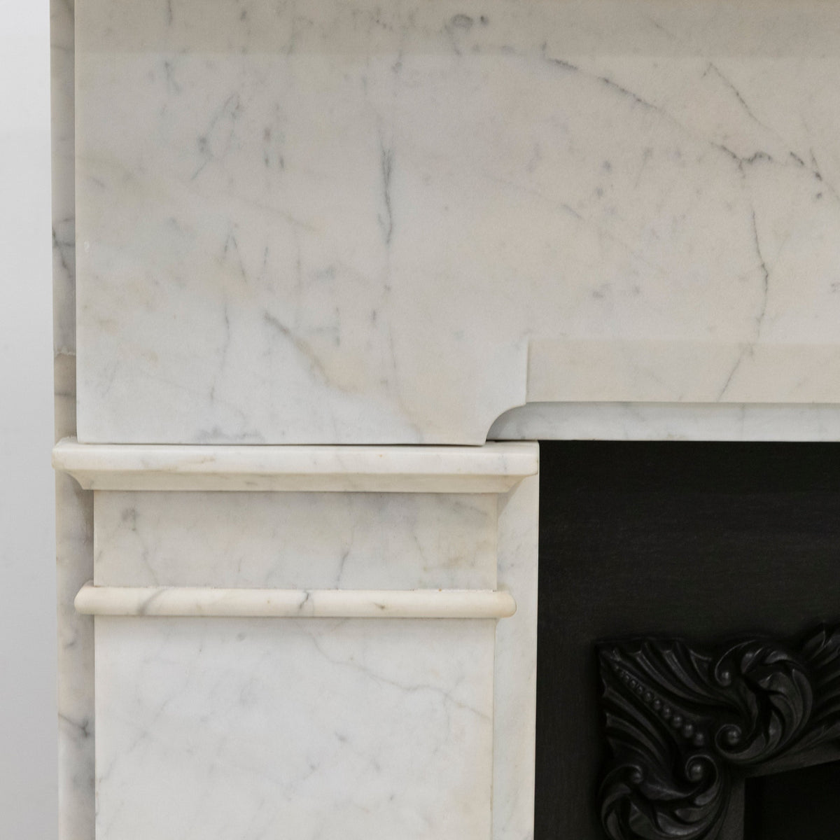 Antique Late Gerogian Early Victorian Carrara Marble Fireplace Surround | The Architectural Forum