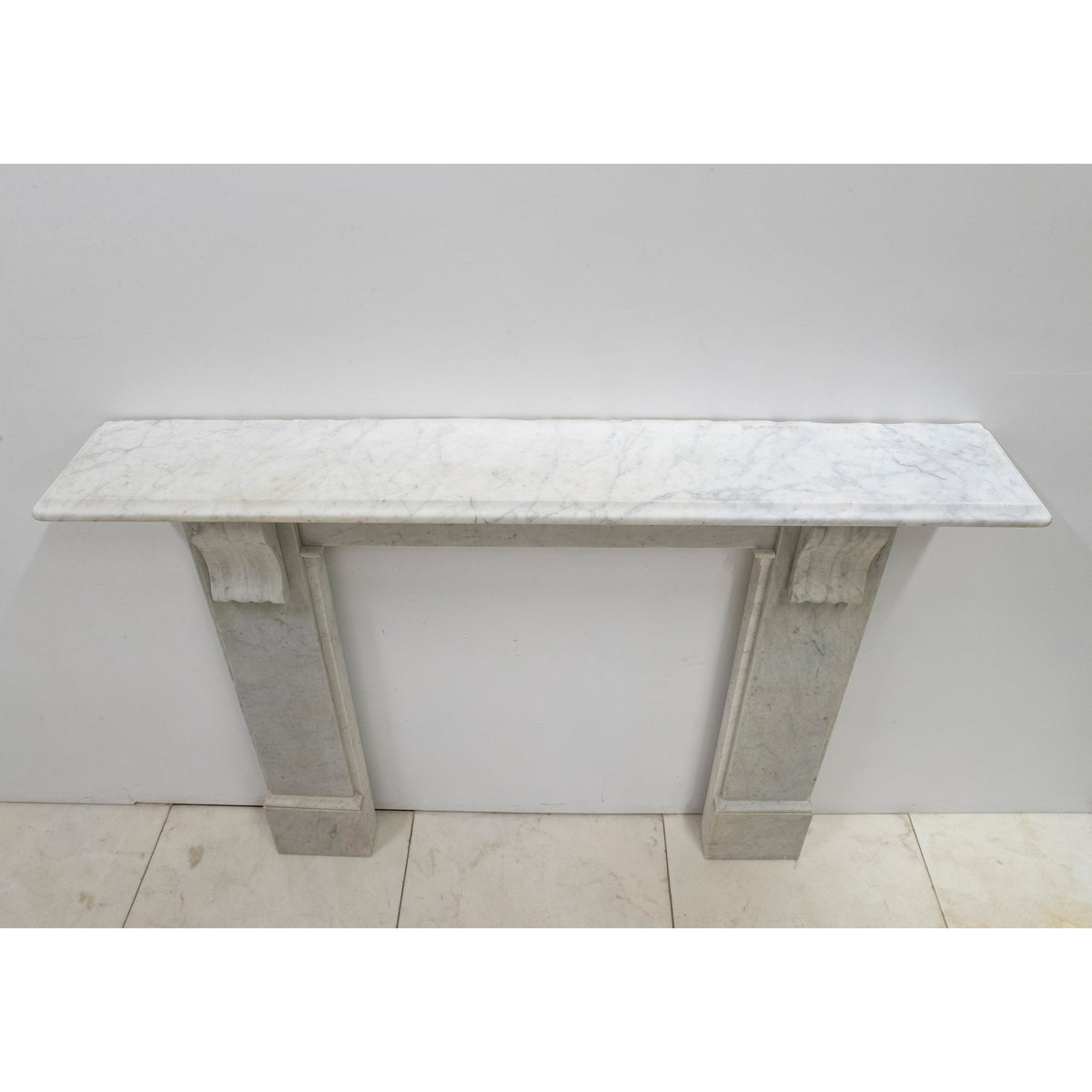 Antique Carrara Marble Fireplace Surround with Corbels | The Architectural Forum