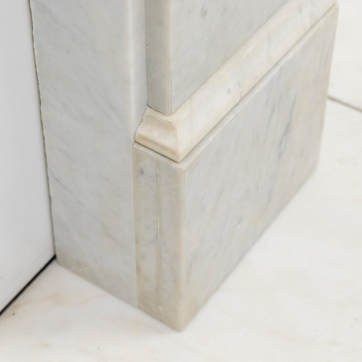 Antique Carrara Marble Fireplace Surround with Corbels | The Architectural Forum