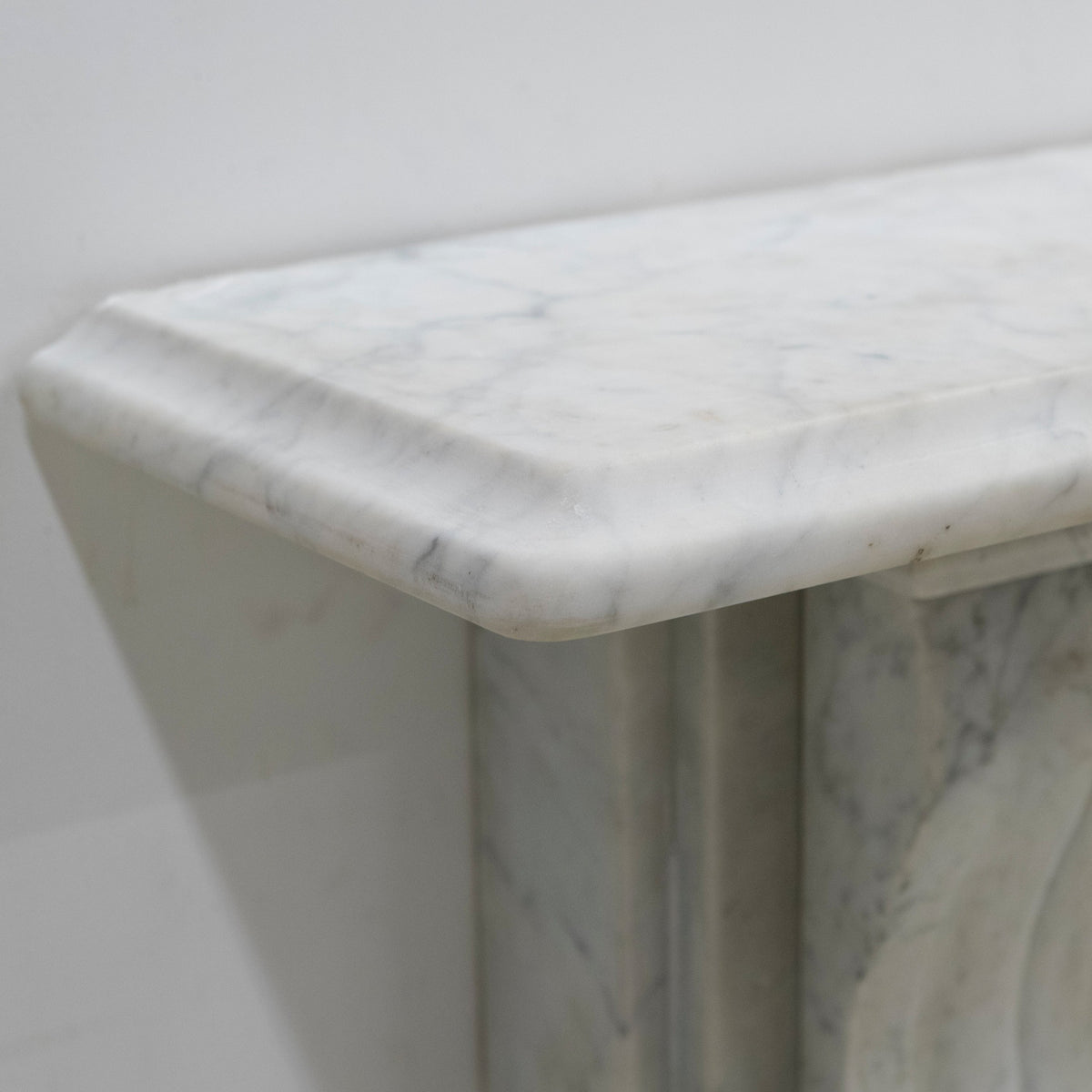 Antique Carrara Marble Fireplace Surround with Corbels | The Architectural Forum