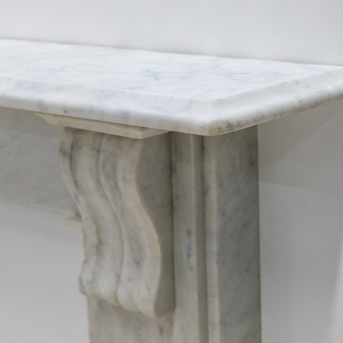 Antique Carrara Marble Fireplace Surround with Corbels | The Architectural Forum