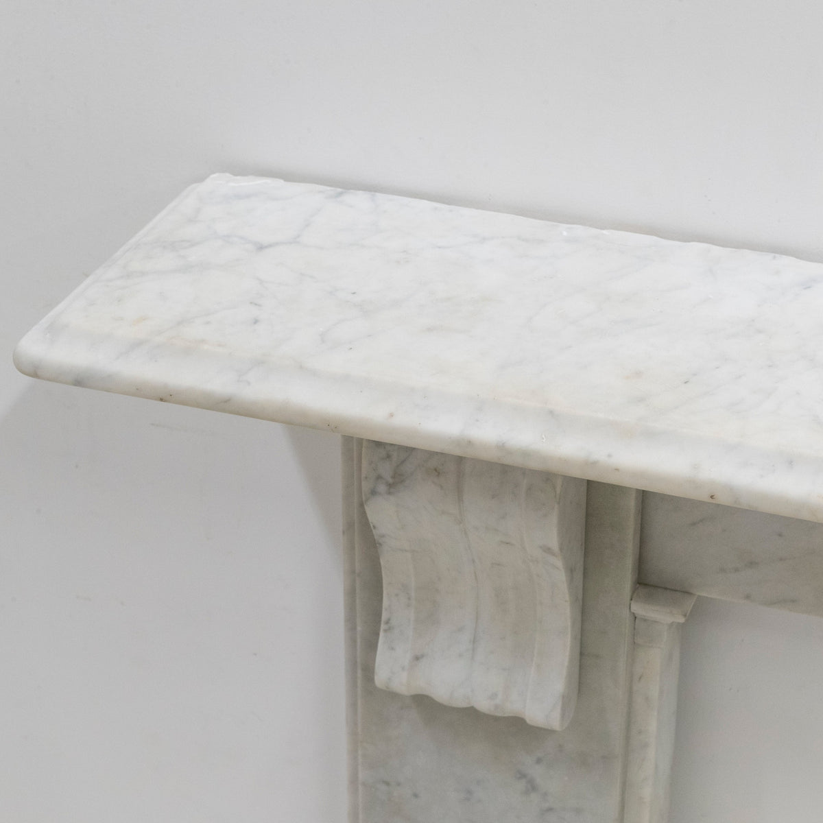 Antique Carrara Marble Fireplace Surround with Corbels | The Architectural Forum