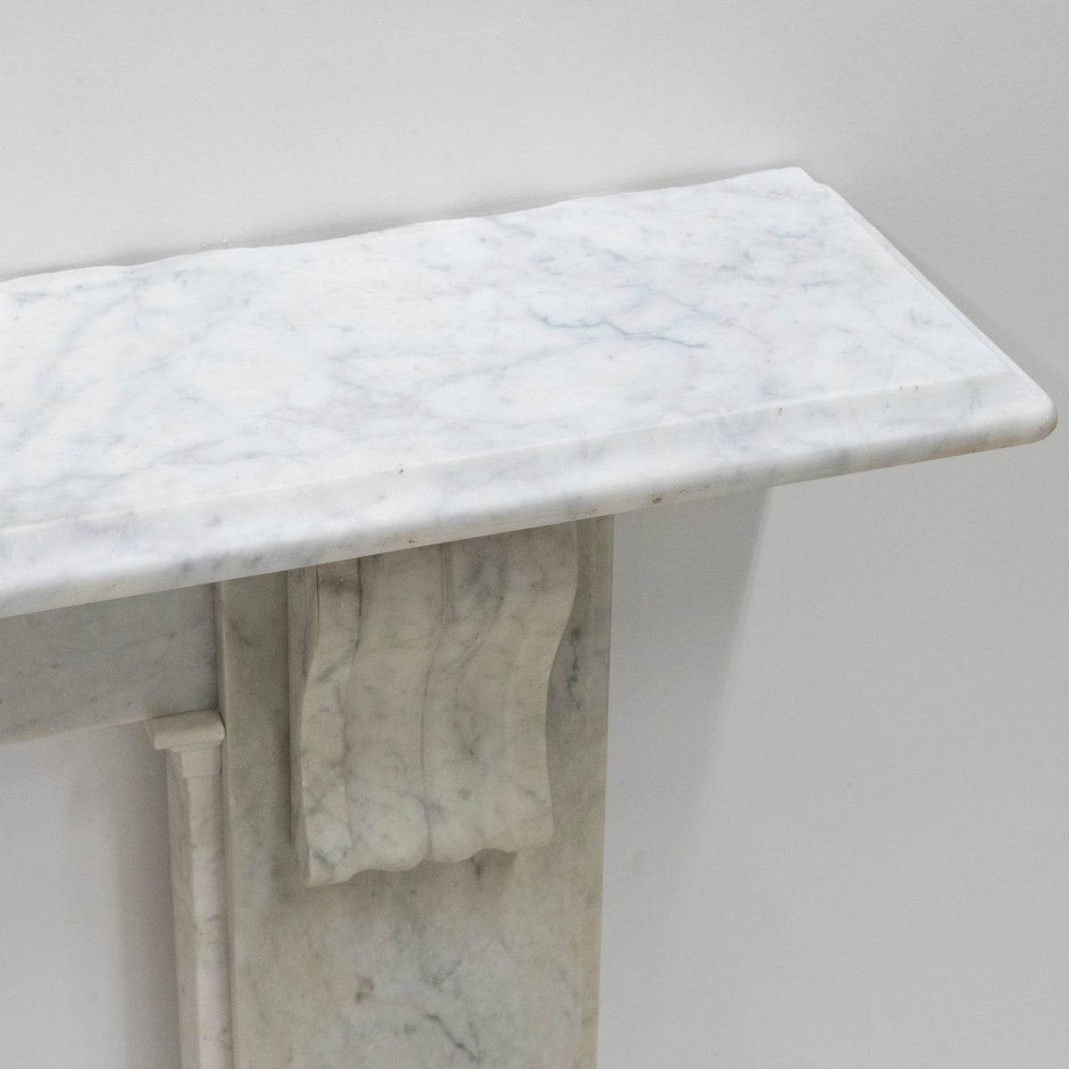 Antique Carrara Marble Fireplace Surround with Corbels | The Architectural Forum