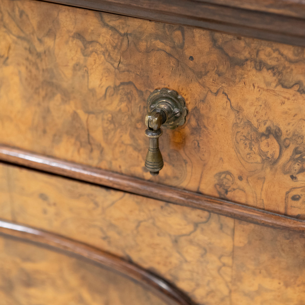 Antique Victorian Burr Walnut Dresser | Glazed Display Cabinet | The Architectural Forum