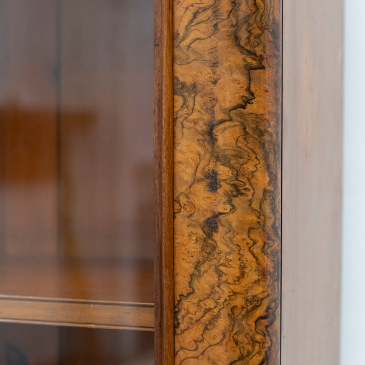 Antique Victorian Burr Walnut Dresser | Glazed Display Cabinet | The Architectural Forum