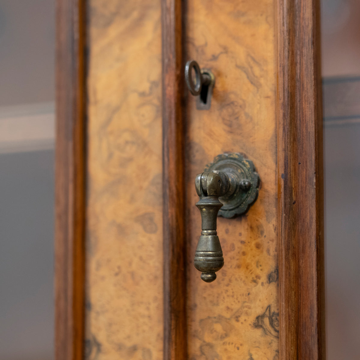Antique Victorian Burr Walnut Dresser | Glazed Display Cabinet | The Architectural Forum