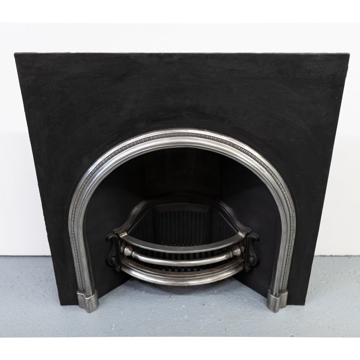 Large Reclaimed Victorian Style Fireplace Insert with Polished Arch | The Architectural Forum