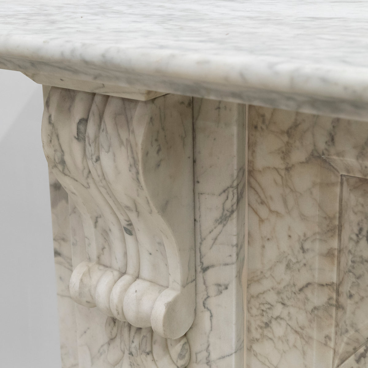 Large Antique Victorian Carrara Marble Arched Chimneypiece | The Architectural Forum