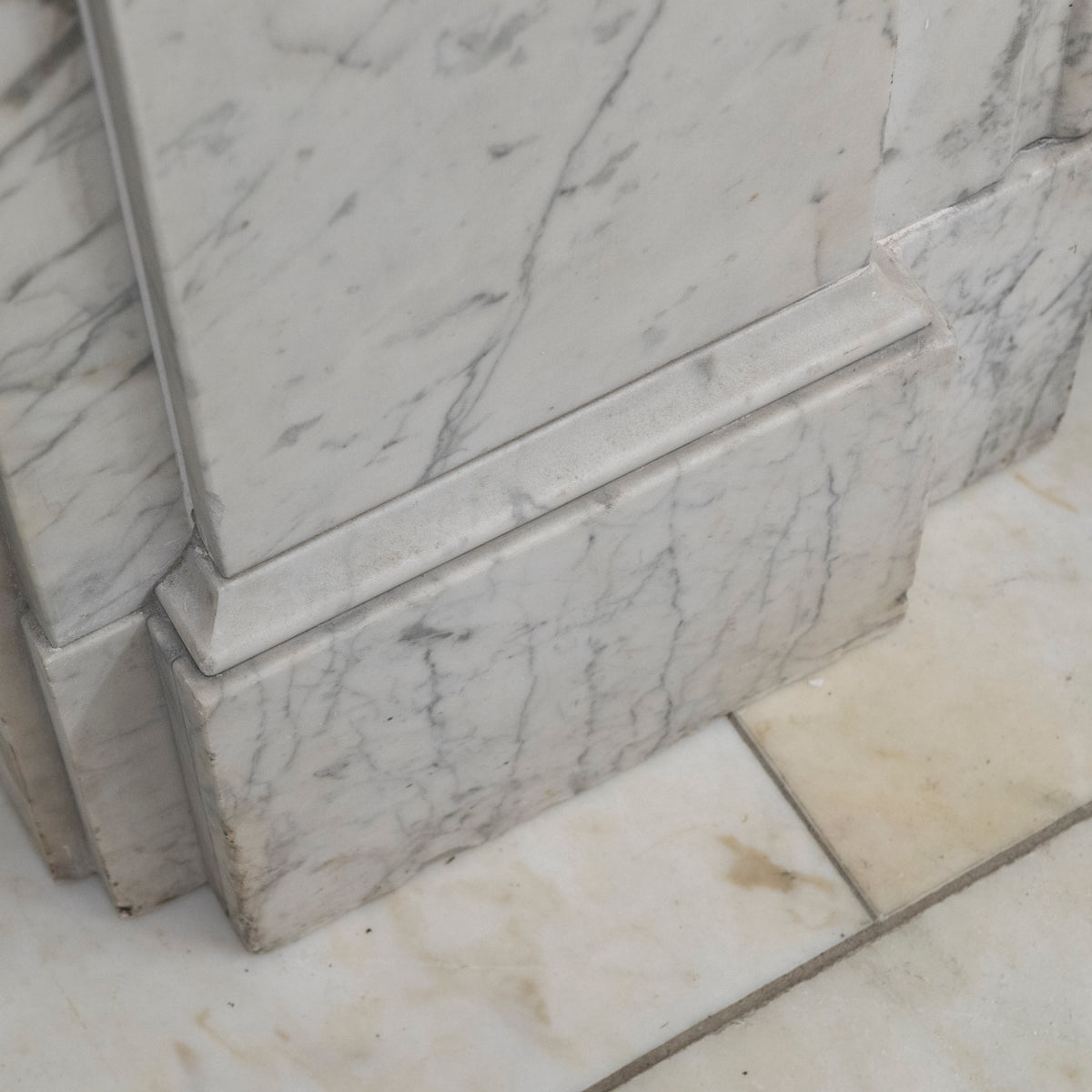 Large Antique Victorian Carrara Marble Arched Chimneypiece | The Architectural Forum