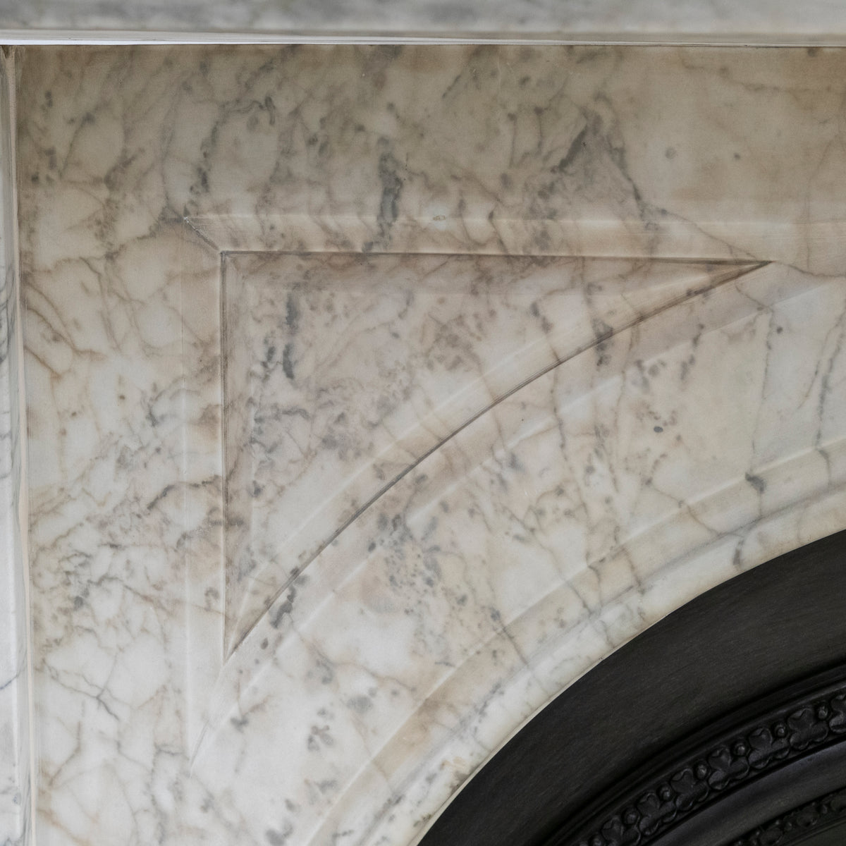 Large Antique Victorian Carrara Marble Arched Chimneypiece | The Architectural Forum